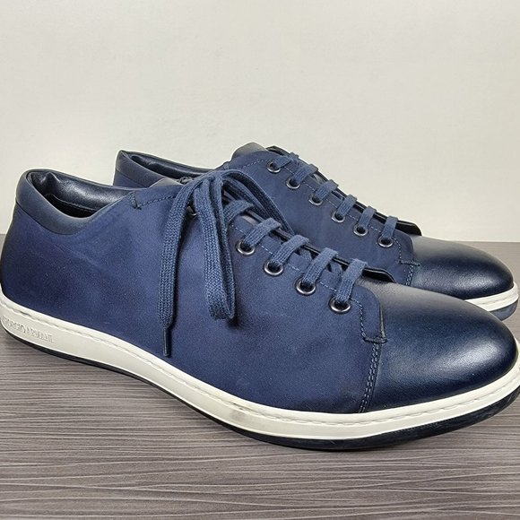 Giorgio Armani Nubuck With Leather Cap Toe Sneaker - Picture 1 of 10